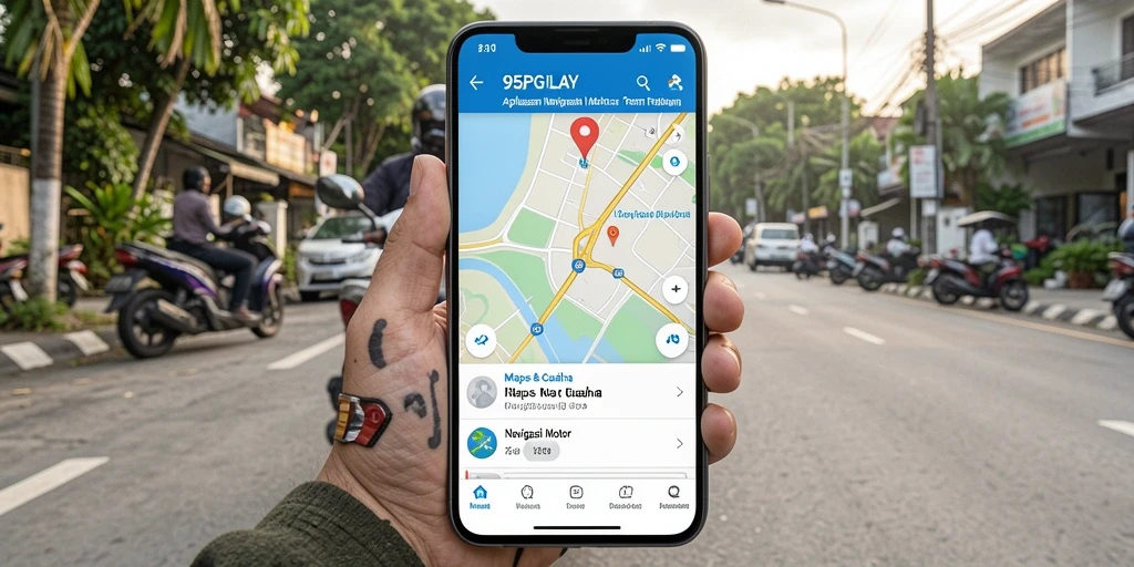 Antarmuka intuitif 95PGPLAY untuk navigasi motor.