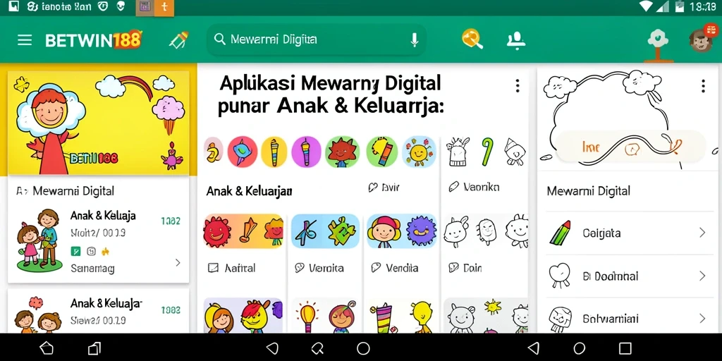 Antarmuka BETWIN188 yang menarik dan berwarna-warni.