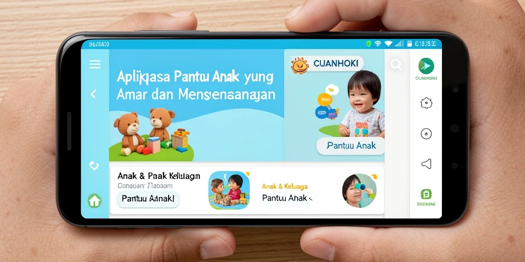 Antarmuka user-friendly CUANHOKI untuk Pantau Anak.