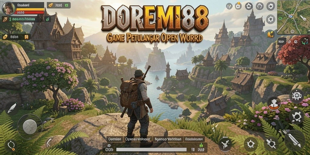 Antarmuka DOREMI88 menampilkan dunia Open World yang memukau dan interaktif.