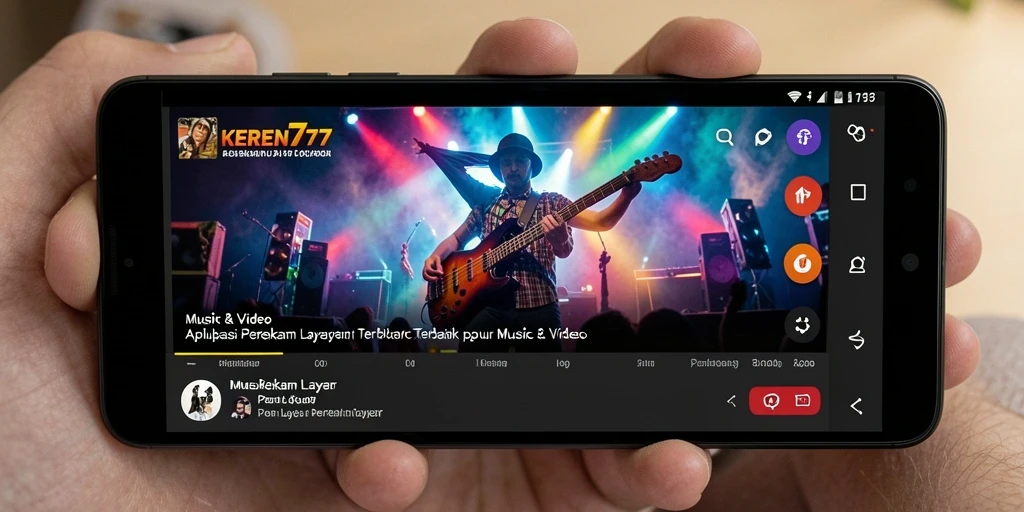 Antarmuka sederhana dan fungsional dari KEREN777 untuk perekaman layar.