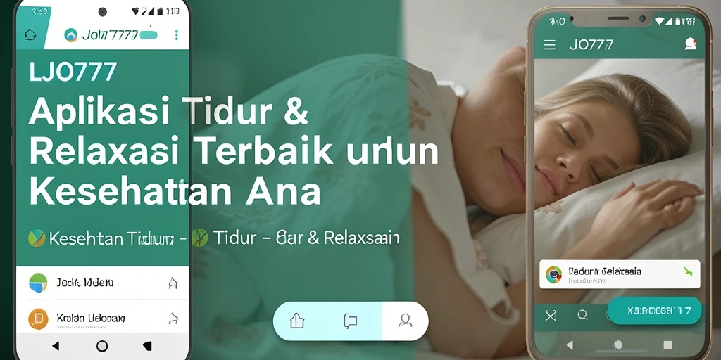 Tampilan antarmuka LJO777 yang menenangkan dan sederhana untuk pengalaman Tidur & Relaksasi.