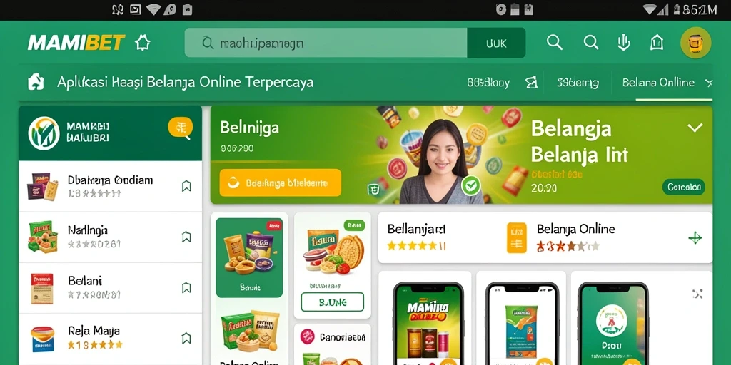 Tampilan antarmuka aplikasi MAMIBET yang modern dan mudah digunakan.