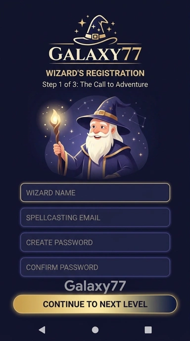 Tampilan halaman daftar galaxy77